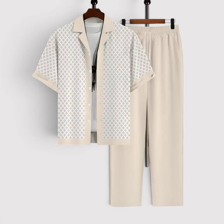 Markus Berlin Herren Sommer-Set mit Allover-Print, Vorderansicht