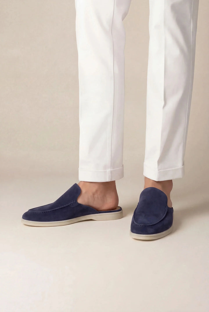 Markus Berlin Herren Mule Marineblau, Vorderansicht