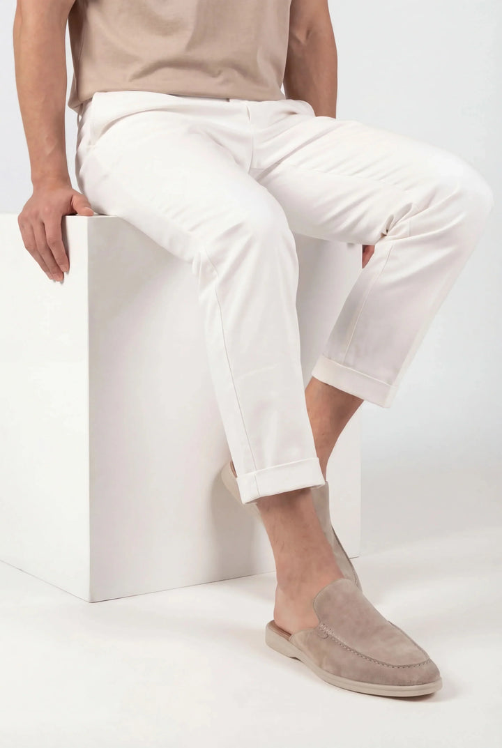 Markus Berlin Herren Mule Beige, Vorderansicht