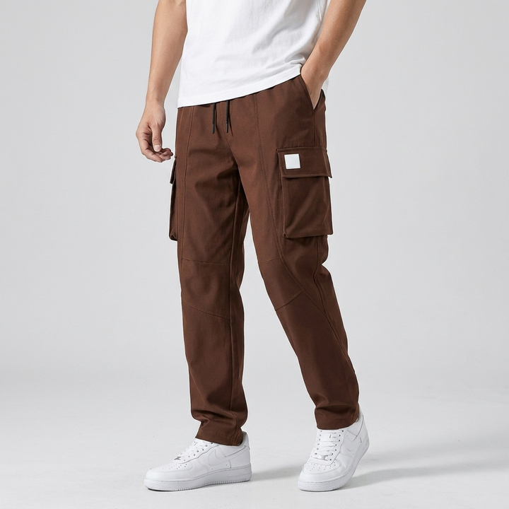 Markus Berlin Herren Wasserdichte Stretch-Cargohose, Vorderansicht