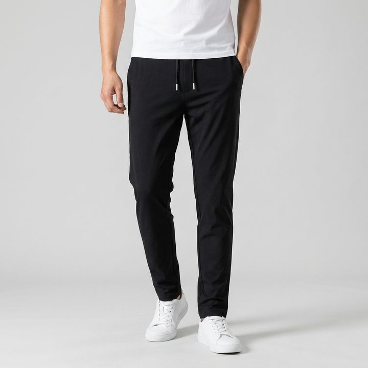 Markus Berlin Herren Stretch-Tapered-Hose, Vorderansicht