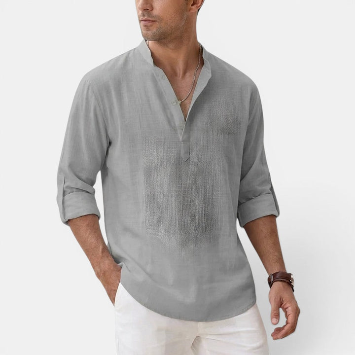 Markus Berlin Herren Henley-Shirt, Vorderansicht