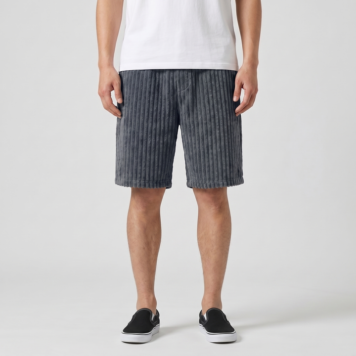 Markus Berlin Herren Weiche Rippshorts, Vorderansicht