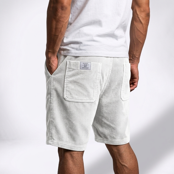 Markus Berlin Herren Leichte Rippshorts, Vorderansicht