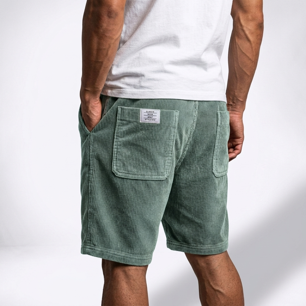 Markus Berlin Herren Leichte Rippshorts, Vorderansicht