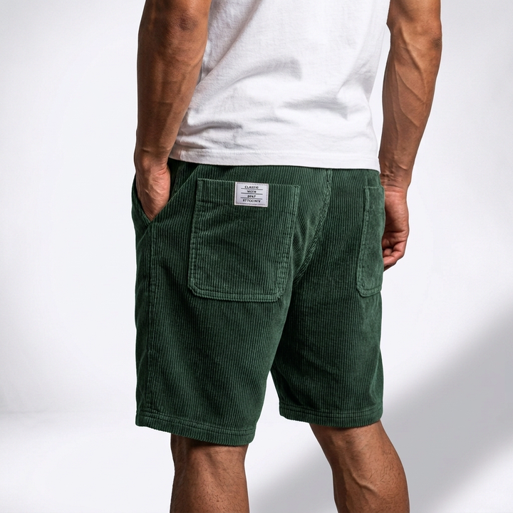 Markus Berlin Herren Leichte Rippshorts, Vorderansicht