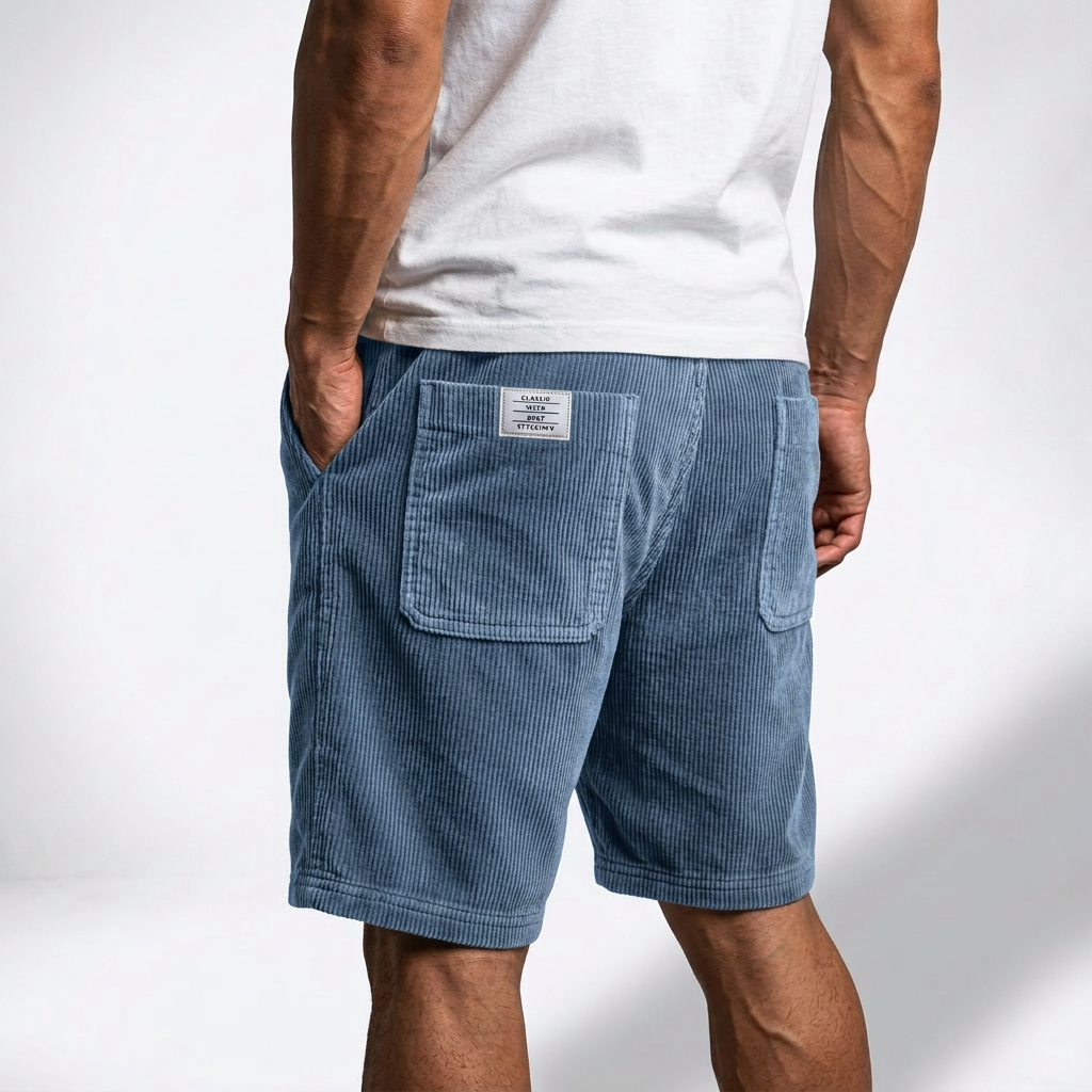 Markus Berlin Herren Leichte Rippshorts, Vorderansicht