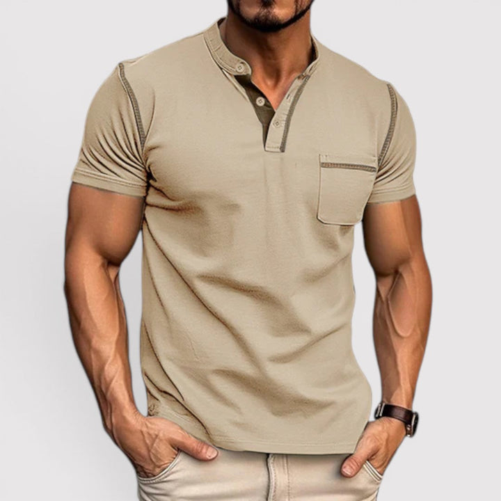 Markus Berlin Herren T-Shirt mit Brusttasche, Vorderansicht