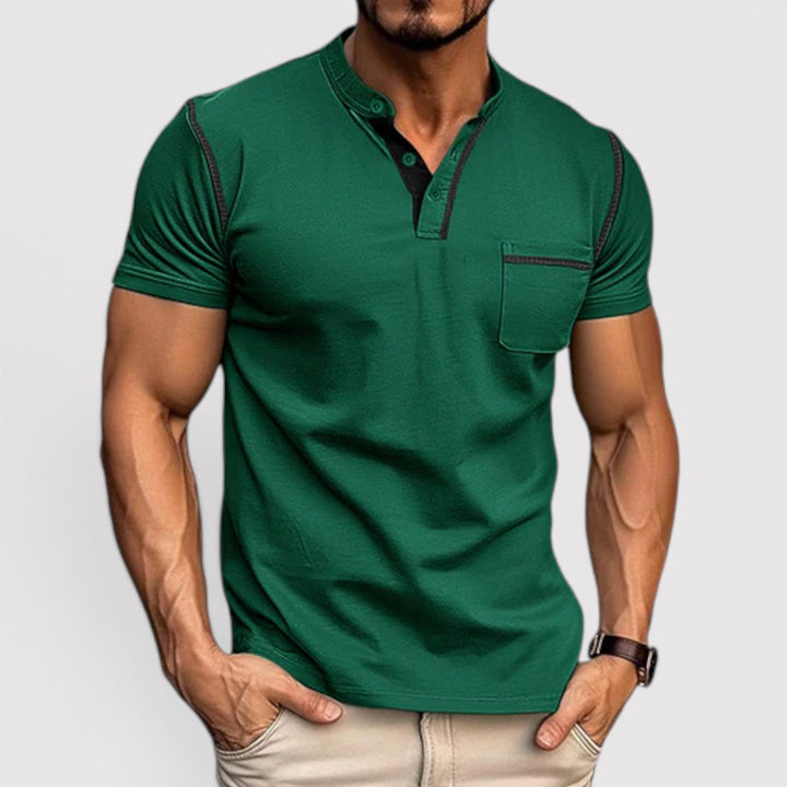 Markus Berlin Herren T-Shirt mit Brusttasche, Vorderansicht