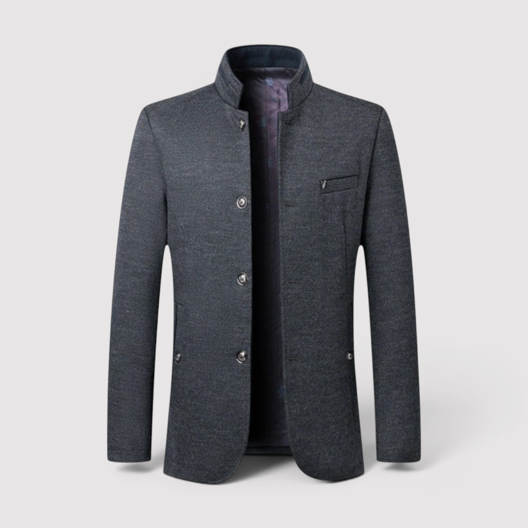 Markus Berlin Herren Stehkragen-Blazer, Vorderansicht