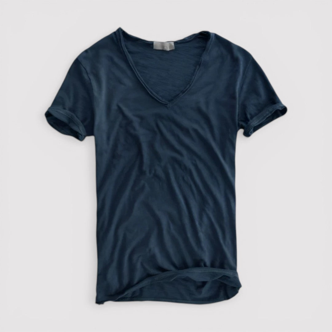 Markus Berlin Herren T-Shirt mit V-Ausschnitt, Vorderansicht