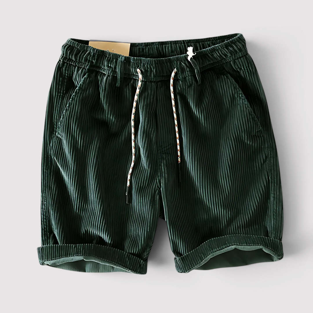 Markus Berlin Herren Fein gerippte Shorts, Vorderansicht