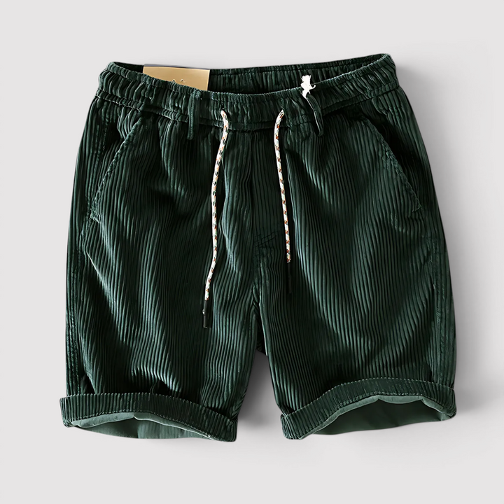 Markus Berlin Herren Fein gerippte Shorts, Vorderansicht