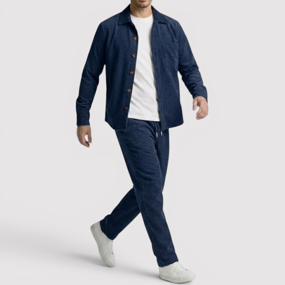 Markus Berlin Herren Strickjacke & Hose Set, Vorderansicht