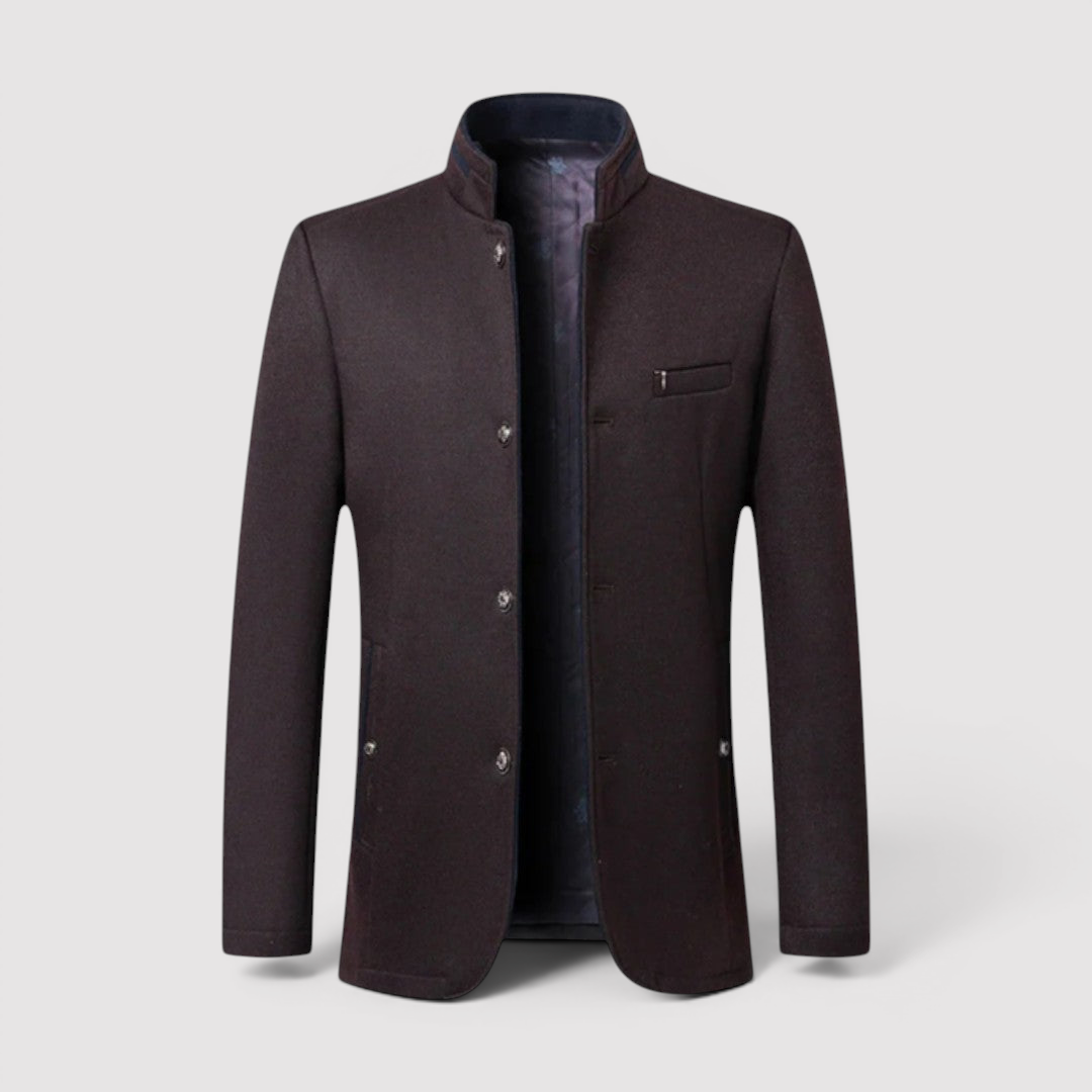 Markus Berlin Herren Stehkragen-Blazer, Vorderansicht