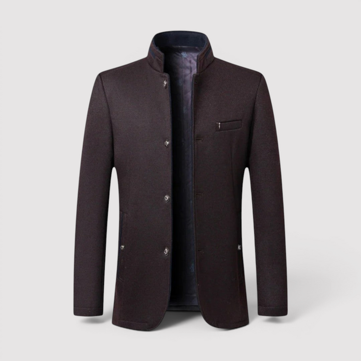 Markus Berlin Herren Stehkragen-Blazer, Vorderansicht