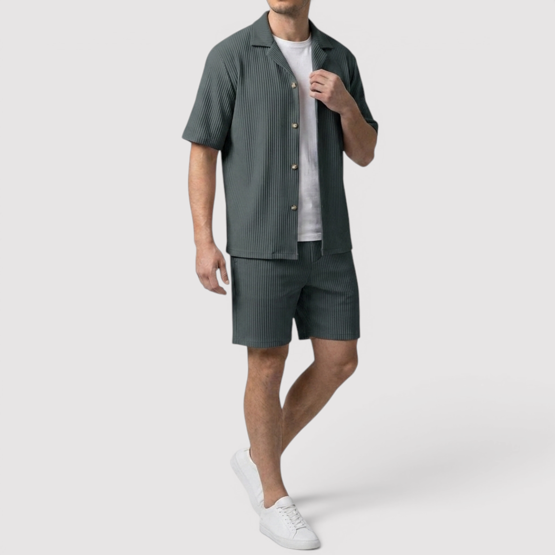 Markus Berlin Herren Shirt & Shorts Set, Vorderansicht