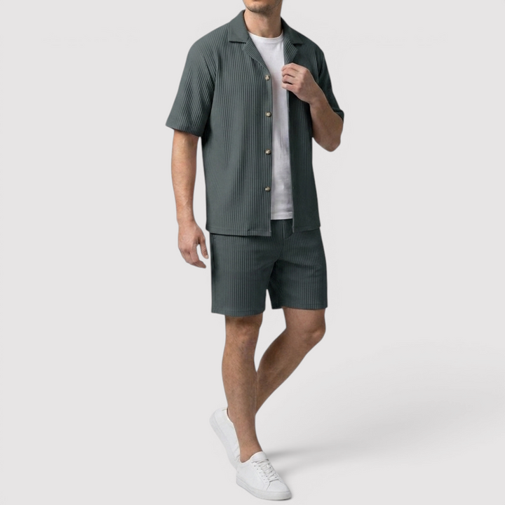 Markus Berlin Herren Shirt & Shorts Set, Vorderansicht