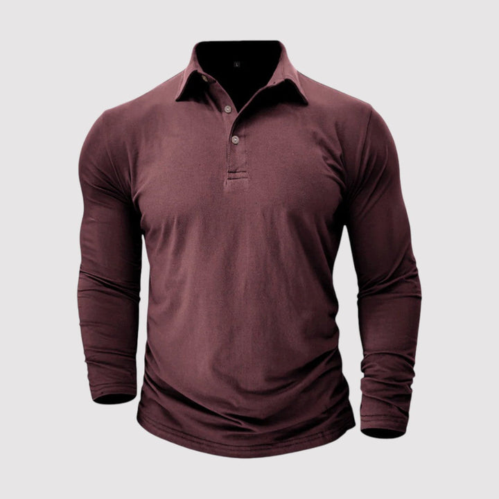 Markus Berlin Herren Langarm-Poloshirt, Vorderansicht