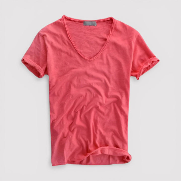 Markus Berlin Herren T-Shirt mit V-Ausschnitt, Vorderansicht