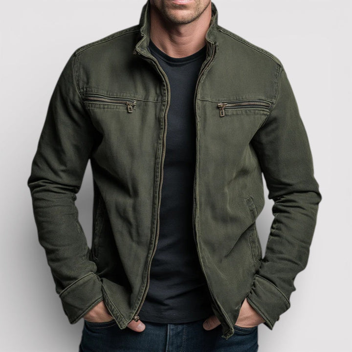 Markus Berlin Herren Vintage-Jacke, Vorderansicht