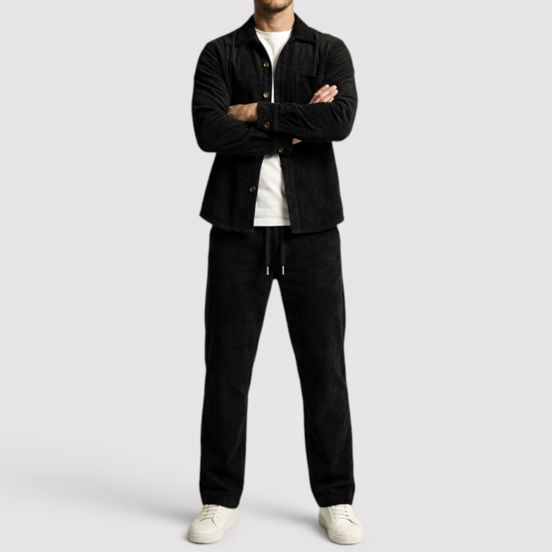 Markus Berlin Herren Strickjacke & Hose Set, Vorderansicht