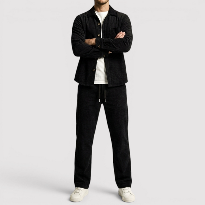 Markus Berlin Herren Strickjacke & Hose Set, Vorderansicht