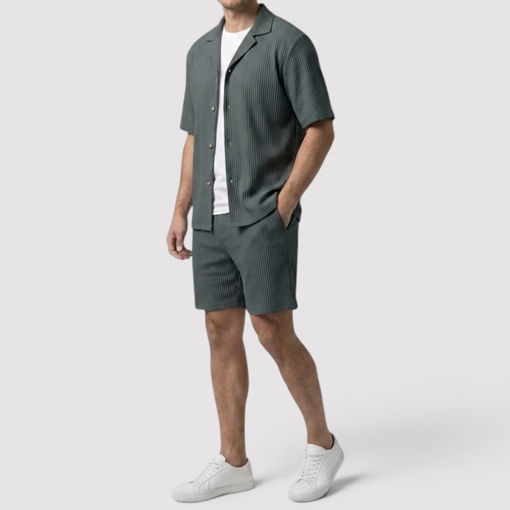 Markus Berlin Herren Shirt & Shorts Set, Vorderansicht