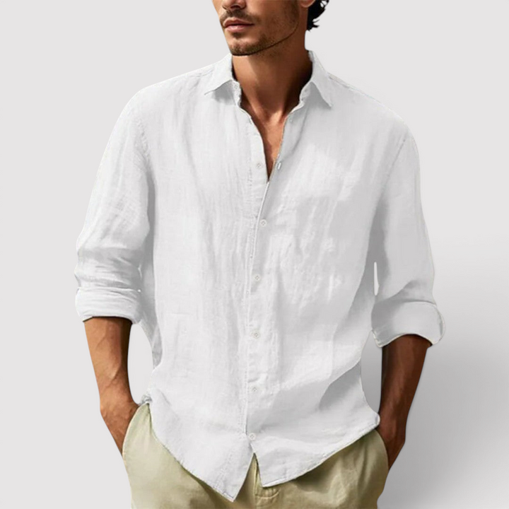 Markus Berlin Herren Knitteroptik-Hemd, Vorderansicht