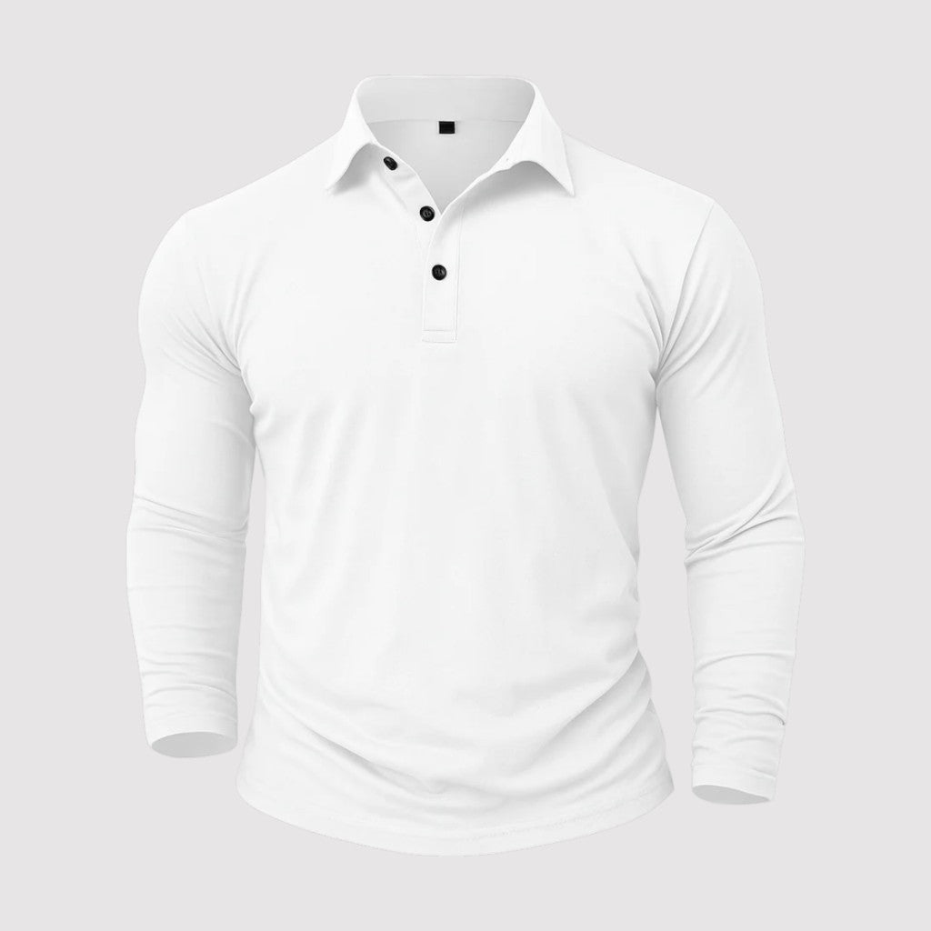 Markus Berlin Herren Langarm-Poloshirt, Vorderansicht