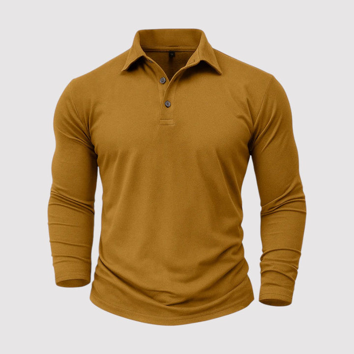 Markus Berlin Herren Langarm-Poloshirt, Vorderansicht