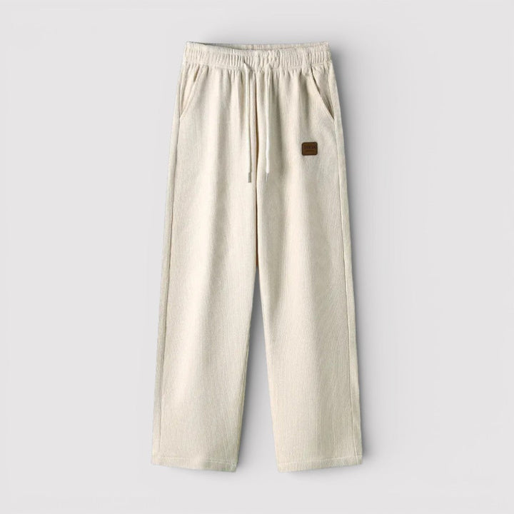Markus Berlin Herren Sweatpants mit Rippenstruktur, Vorderansicht