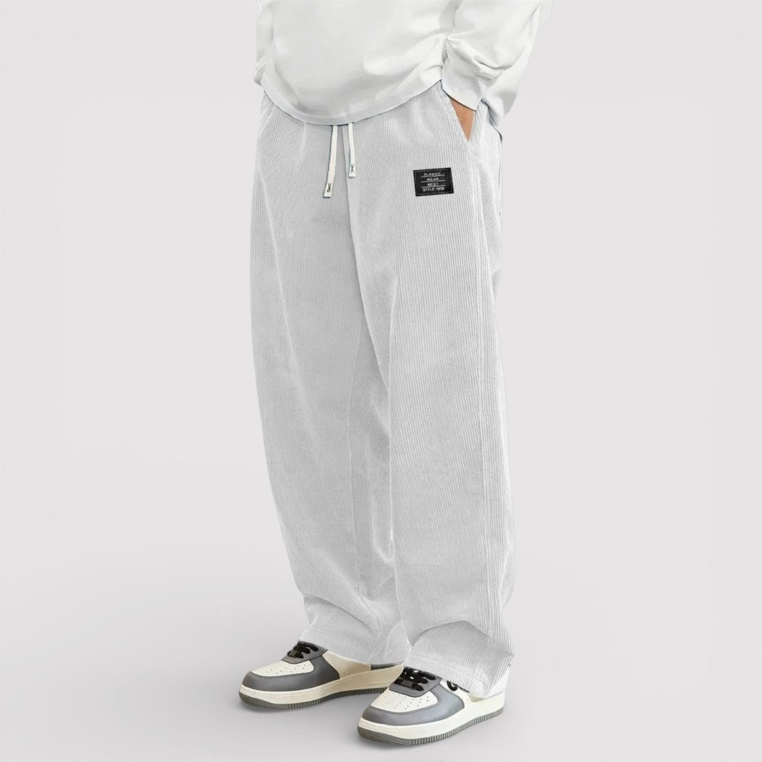 Markus Berlin Herren Hose mit Rippenstruktur, Vorderansicht