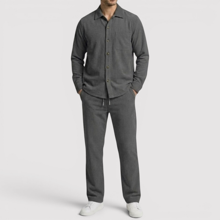 Markus Berlin Herren Strickjacke & Hose Set, Vorderansicht