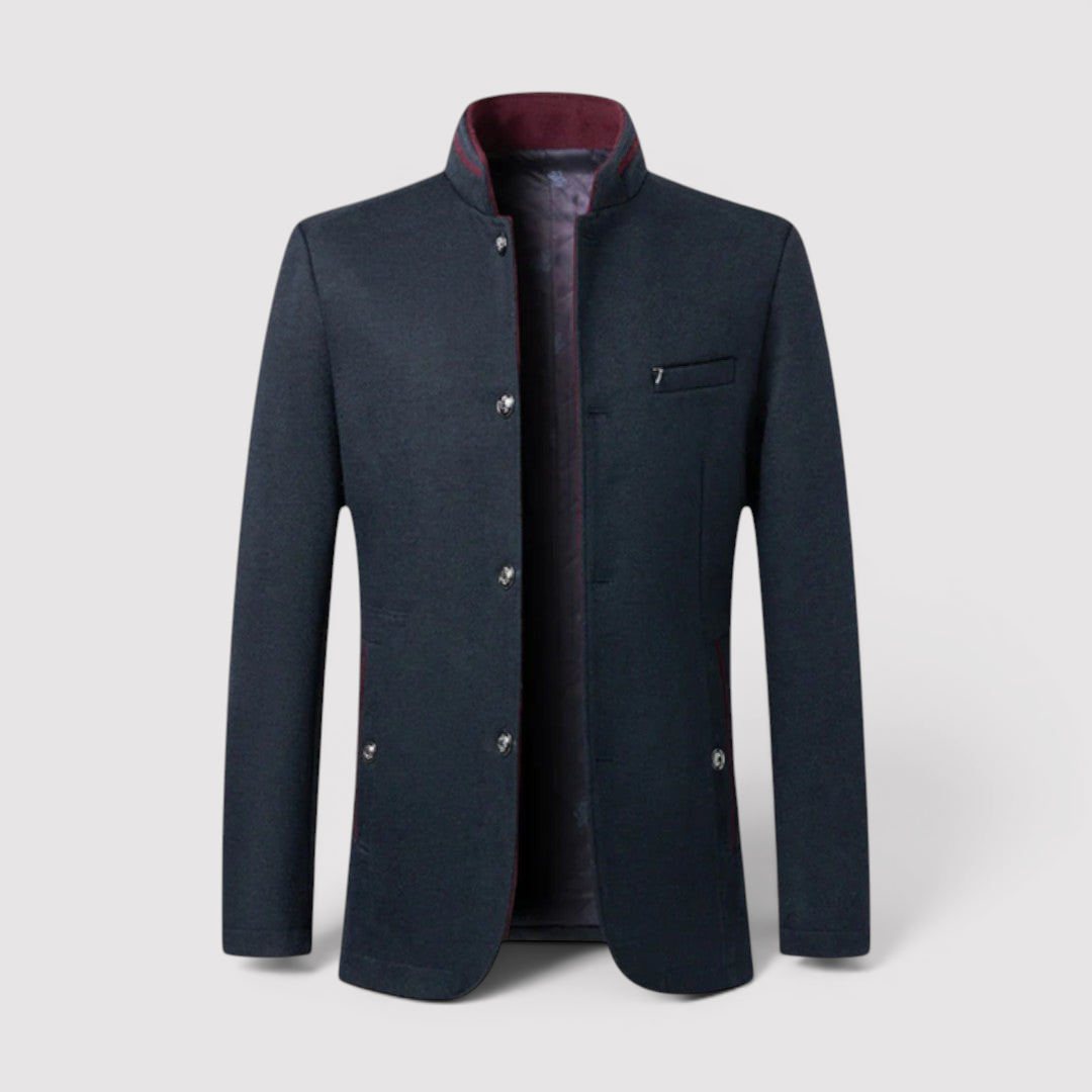 Markus Berlin Herren Stehkragen-Blazer, Vorderansicht