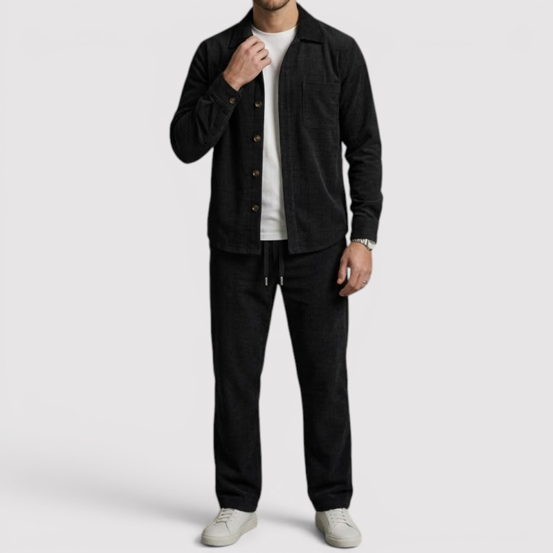 Markus Berlin Herren Strickjacke & Hose Set, Vorderansicht