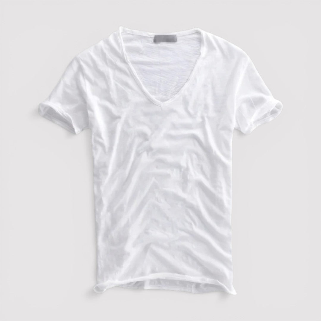 Markus Berlin Herren T-Shirt mit V-Ausschnitt, Vorderansicht