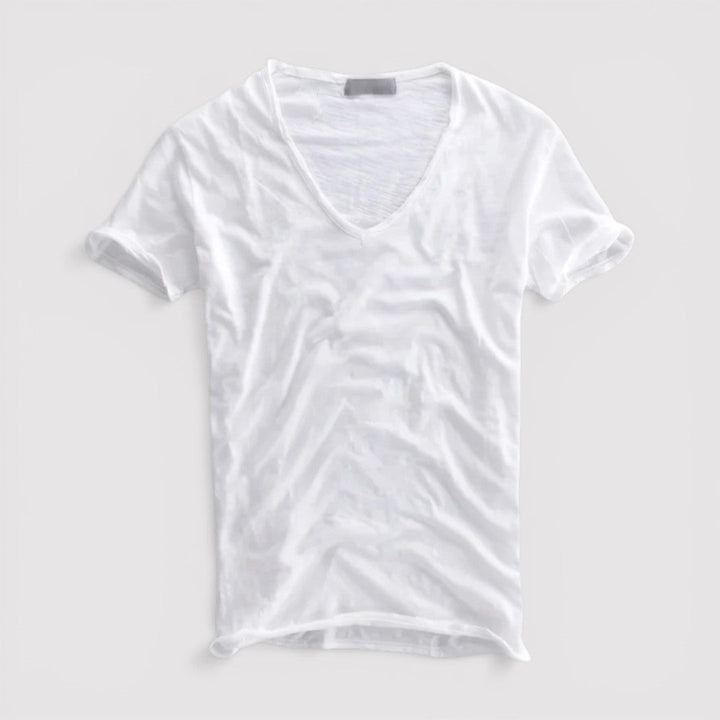 Markus Berlin Herren T-Shirt mit V-Ausschnitt, Vorderansicht
