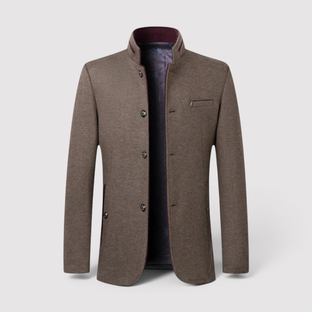 Markus Berlin Herren Stehkragen-Blazer, Vorderansicht
