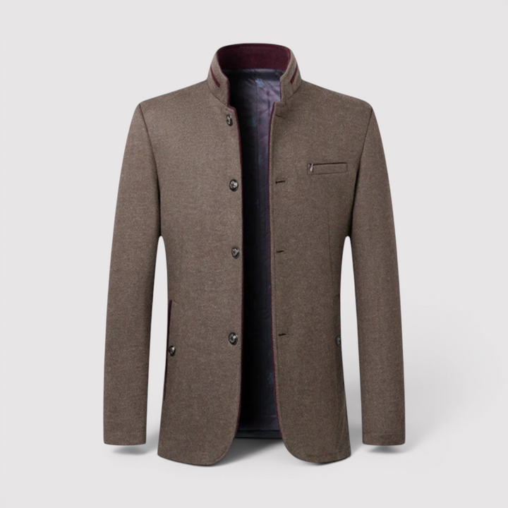 Markus Berlin Herren Stehkragen-Blazer, Vorderansicht