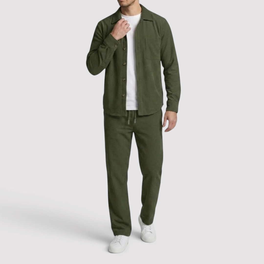 Markus Berlin Herren Strickjacke & Hose Set, Vorderansicht