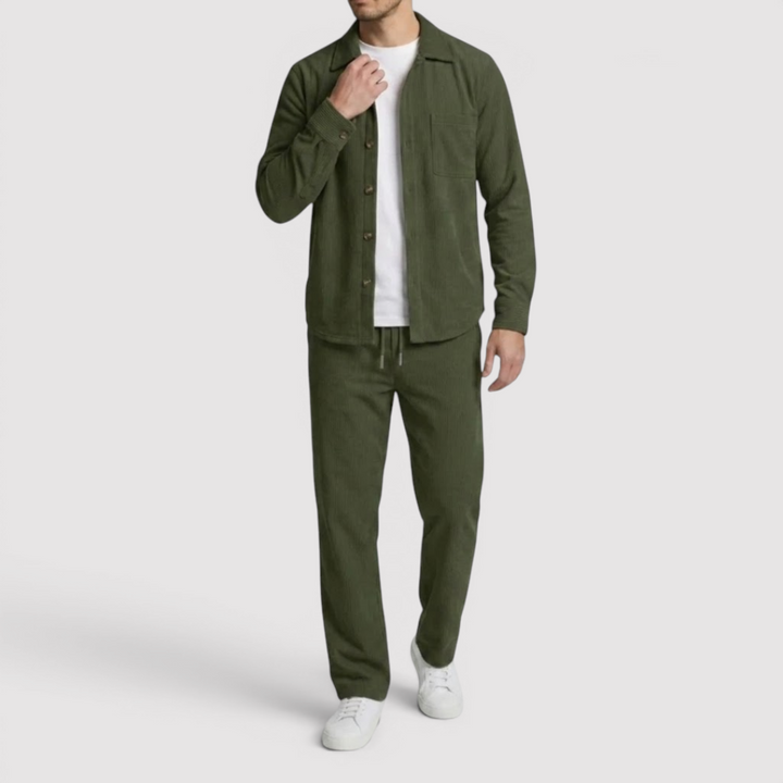 Markus Berlin Herren Strickjacke & Hose Set, Vorderansicht