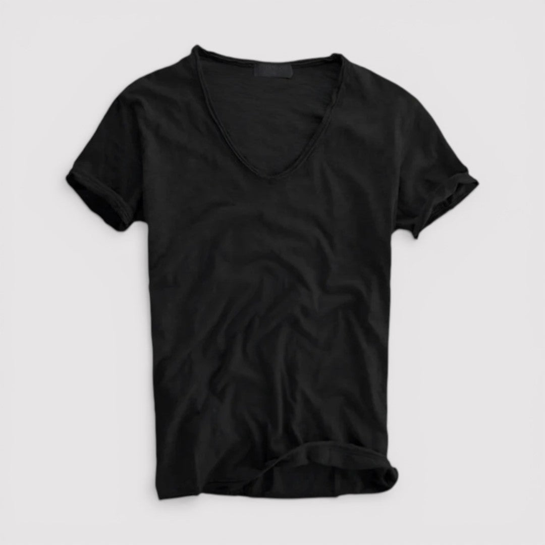 Markus Berlin Herren T-Shirt mit V-Ausschnitt, Vorderansicht