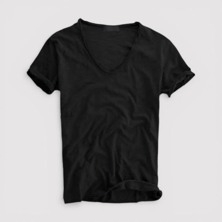 Markus Berlin Herren T-Shirt mit V-Ausschnitt, Vorderansicht