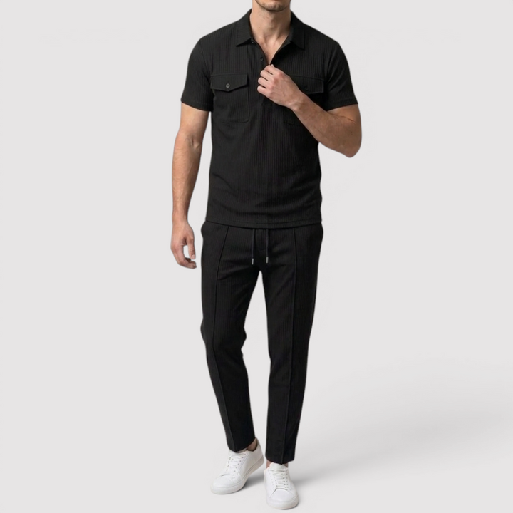 Markus Berlin Herren Shirt & Shorts Set, Vorderansicht