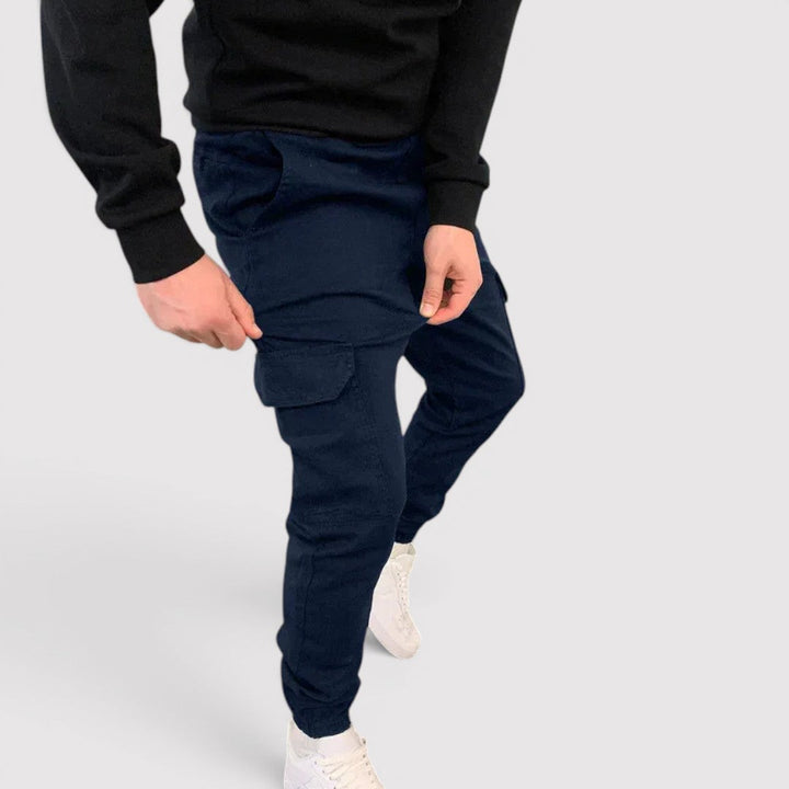 Markus Berlin Herren Cargo-Jogger mit dehnbarem Bund, Vorderansicht
