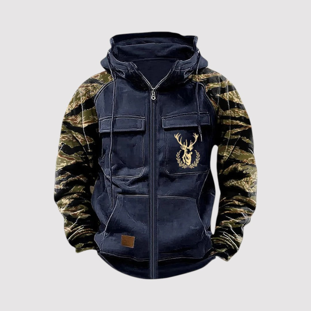 Markus Berlin Herren Bequemer Zip-Hoodie für den Alltag, Vorderansicht