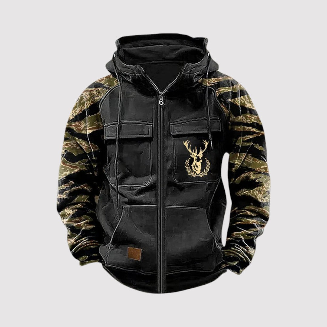 Markus Berlin Herren Bequemer Zip-Hoodie für den Alltag, Vorderansicht