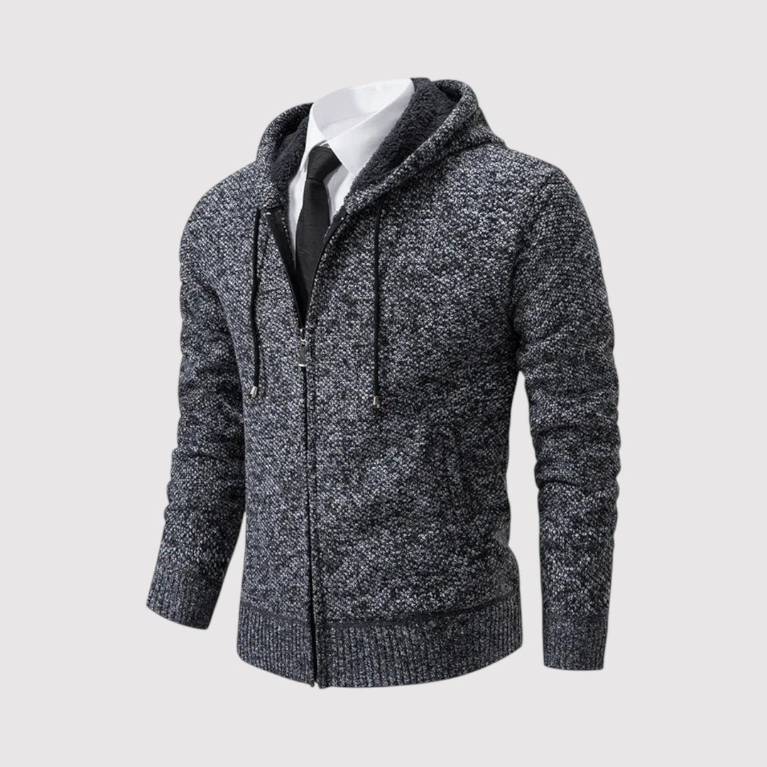 Markus Berlin Herren Strickpullover mit Reißverschluss, Vorderansicht