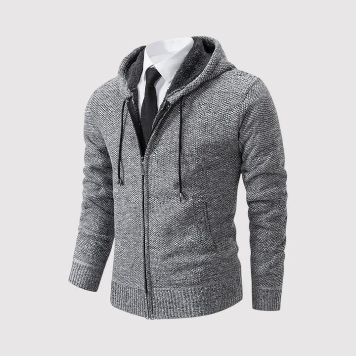 Markus Berlin Herren Strickpullover mit Reißverschluss, Vorderansicht